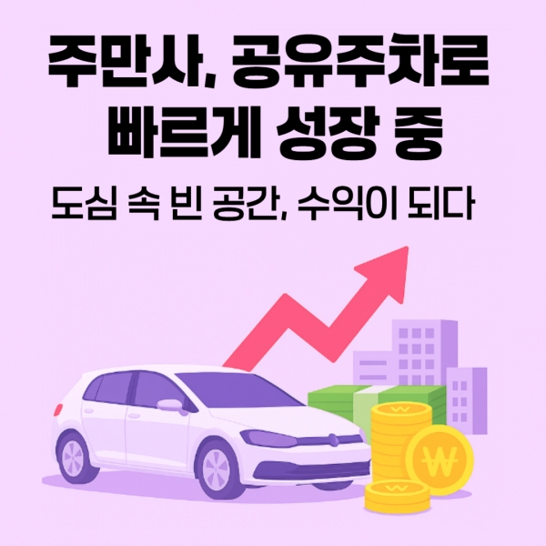 주식회사 주만사, 공유 주차 거래 29만 건 돌파 - 뉴스 썸네일 이미지